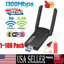 USB 3.0 Wireless WIFI Adapter 1300Mbps Long Range Dongle Dual Band Network lot picture