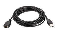 15FT USB 2.0 Black Extension Cable AM-AF Data Transfer Wire Charger EXT Cord picture