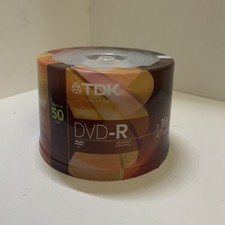New Sealed TDK DVD-R 50 Pack 1-16x 4.7GB Recordable Discs Spindle Pack H3 picture