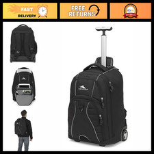 Wheeled Laptop Backpack, Travel Backpack with Wheels, Black, 20.5