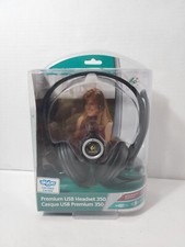 NEW Logitech Premium USB 350 Black Headset Noise Cancellation & Microphone picture