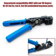4 Pair Crimping Tool Termination Punch Down 110 For RJ45 90 Degree Keystone Jack picture