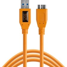Tether Tools TetherPro USB 3.0 to Micro-B Cable, 15' (4.6m), High-Vis Orange picture
