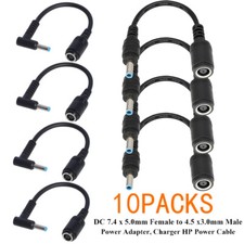 7.4mm 5.0mm To 4.5mm 3.0mm for HP DC Power Charger Converter Adapter Cable 10PCS picture