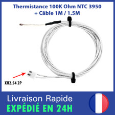 100K NTC 3950 Glass Sealed Thermistor Temperature Sensor With XH2.54-2P Terminal picture