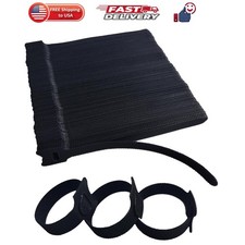 200 PCS 6 Inches Black Reusable Cable Ties, Adjustable Cord Straps, Cable Org... picture