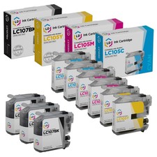 LD 9 Pack LC107 LC105 BCMY Ink Cartridge for Brother MFC-J4310DW MFC-J4410DW picture