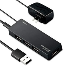 Elecom USB2.0 hub 4-port self / bus both the association AC adapter Nintendo Swi picture