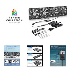 Big Airflow 4X 120mm Fans with 100V-240V AC Powered Speed Controller for DIY ... picture