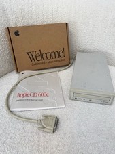 *UNTESTED AS-IS* Apple External SCSI CD-ROM Disk Drive AppleCD 600e M3958 manual picture