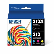 Genuine Epson 212XL Black & 212 Yellow Magenta Cyan EXP 2028/2029 picture