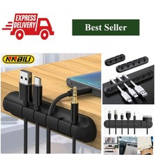 Silicone Adhesive Cable Clips Wire Organizer Holder for Desk Cable Management picture