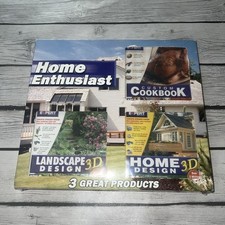 EXPERT SOFTWARE New Sealed LANDSCAPE & HOME DESIGN 3D And Custom Cookbook CD-ROM picture