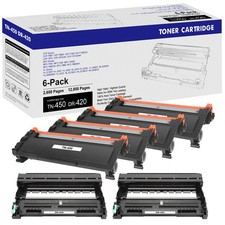 4x TN450 Toner + 2x DR420 Drum for Brother TN420 HL-2240 MFC-7360N MFC-7860DW picture