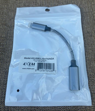 4XEM USB 2.0 Type-C Female to 8-pin Lightning Male 10cm Adapter Cable  picture