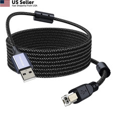 MOSWAG Printer Cable 16.4FT USB A to B MIDI USB-A 16.4FT/5M, Black picture