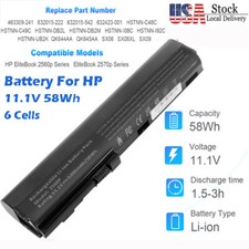 ✅SX06XL 6Cell Battery For HP Elitebook 2560p 2570p Serie 463309-241 QK644AA SX09 picture