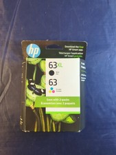 Genuine HP 63XL Black + 63 Color Ink Cartridge Combo Pack - New OEM (08/2025) picture