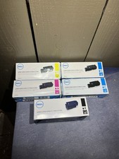 Dell Genuine Toner Lot 5 CMYK 810WH C5GC3 XMX5D WM2JC 1250 1350 1355 C1760 C1765 picture