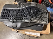 USED Microsoft Natural Ergonomic Keyboard 4000 Wired USB Black picture