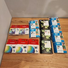 Lot of 14 Sealed Expired HP & Canon Ink Cartridges-HP 28, 88XL, 56-Canon 16, 15 picture