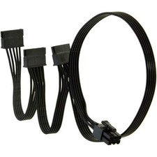 6 Pin to 3X SATA Power Adapter Cable for Thermaltake Modular PSU – Compatible picture