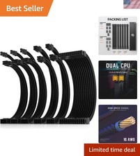 16AWG Pro Power Supply Sleeved Cable for Power Supply Extension Cable Wire Ki... picture