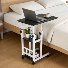 Rolling Laptop Desk Adjustable Notebook Computer Stand Bed Sofa Table Food Tray picture