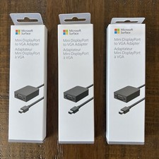 3 Pack Microsoft Surface Mini DisplayPort to VGA Adapter EJQ-00001 *NEW* picture