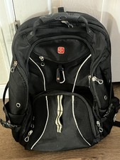 Swiss Gear 1900 Scan Smart Laptop Airflow Backpack Black/Gray Durable picture