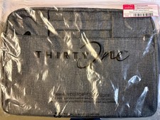 Thirty One Small Laptop Sleeve CHARCOAL CROSSHATCH New In Package picture