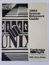 Vintage Cambridge Digital 1984 System Reference Guide Manual Computer Catalog picture