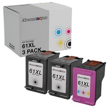 3 Reman 61 XL 61XL BLACK COLOR for HP CH563WN CH564WN Inkjet Cartridges picture
