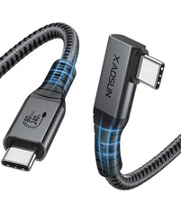 USB 4 80Gbps Cable For Thunderbolt 5 1.6FT 240W 90 Degree USB C 8K@60Hz picture