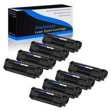 8PK Black Q2612A 12A Toner Cartridge for HP LaserJet 1022 1022n 1022nw 3030 3050 picture