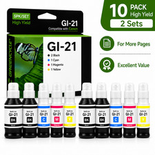 2 Sets 5PK GI21 Printer Ink Bottles for Canon PIXMA G3270 G3290 G4280 G1230 picture