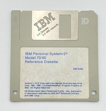 IBM PS/2 Model 70 80 8570 8580 Reference Diskette 64F5093 v1.10 Original Floppy picture