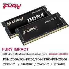 FURY IMPACT DDR4 RAM 64GB KIT 4x16GB 2133mHZ 1.2V SODIMM Laptop Memory PC4-17000 picture