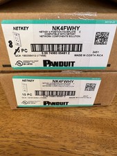 Panduit NK4FWHY Netkey 4- Port Faceplates 18 TOTAL NEW SEALED picture