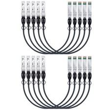HFiber 10 Pack SFP+ DAC Cable 0.3M for Cisco Ubiquiti TP-Link Mikrotik picture