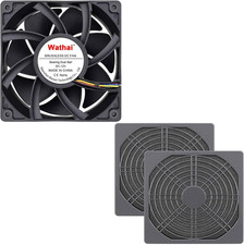 Wathai 12038 120Mm X 38Mm PWM Computer PC Case Fan 12V 4Pin and Fan Dust Filter picture