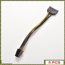 5pcs SATA 15 Pin Male To ATX 6 Pin PCI-Express PCI-E Graphics Card Wire 20cm picture