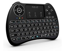 REIIE H9+ Backlit Wireless Mini Handheld Remote Keyboard with Touchpad picture