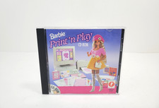 Barbie Print n Play PC CD-ROM Invitations Decoration Party Hats Dolls 1994 picture