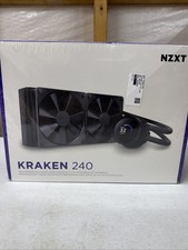 NZXT Kraken 240 2x120mm AiO Liquid CPU Cooler - LCD Display -Black- New Sealed picture
