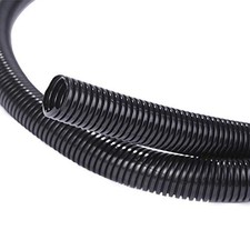 100ft Black 1/2 Inch Split Wire Loom Tubing Plastic Electrical Protector picture