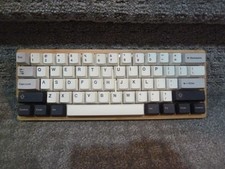 Custom Mechanical Keyboard w/ wooden case removable key caps switches 60% layout picture