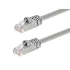 New 10PCS 10ft 24AWG Copper Cat 6A U/UTP Patch Cord 10G 600MHz Light Gray picture