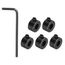 5Pack Shaft Lock Collar 4.05mm Bore 9mm OD 5mm H Collar Set, Black picture
