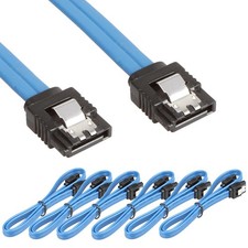 6-Pack Straight SATA III Data Cable 6.0 Gbps High Speed 24-inch Blue picture